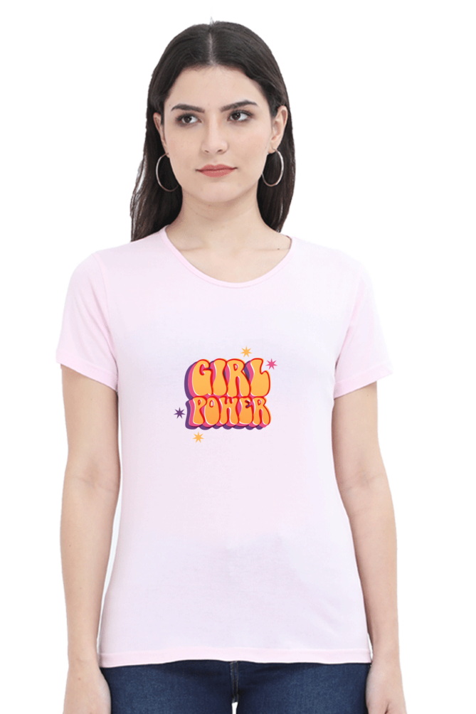 Bluelander Classic Cotton Female Half Sleeve T-Shirt: Unleash Girl Power with Style and Comfort