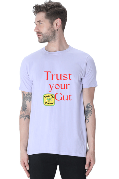 Trust Your Gut, Trust the Process: BlueLander Half Sleeve Round Neck Cotton  Shirt,your path to success with comfort.