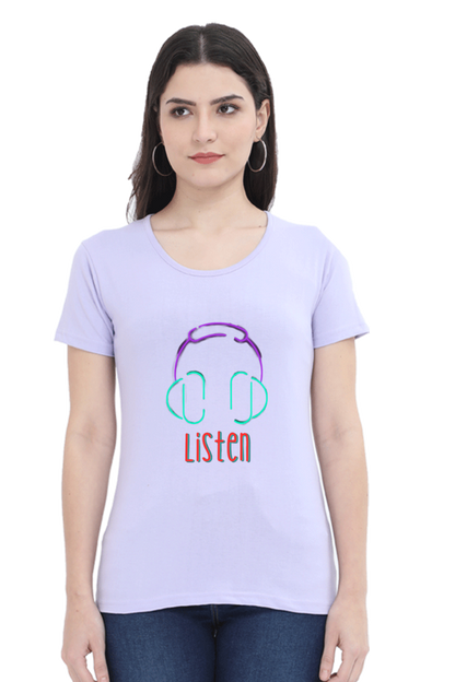 Revitalize Daily Comfort: Bluelander Cotton Half Sleeve T-Shirts for Girls and Women,Tune into Your Mind, Follow Your Heart, and Embrace Timeless Style and Wisdom
