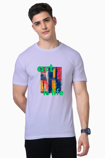 Express Your Artistry in Comfort: Bluelander Supima Half Sleeve T-Shirts – Supreme Comfort and Enhanced Design for Every Life Artist to Showcase Their Style.