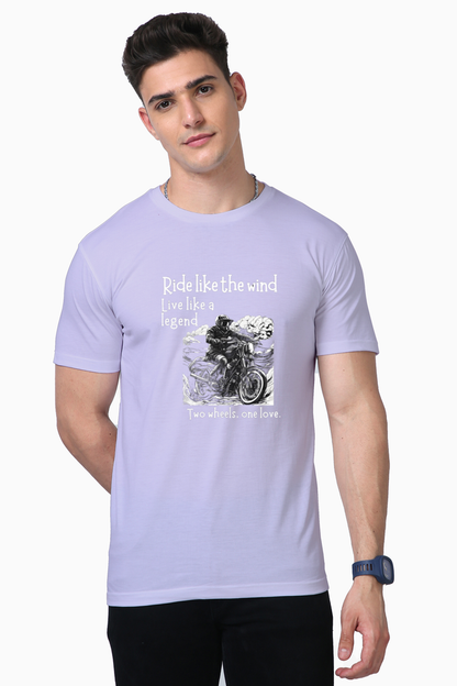 Bluelander Supima Half Sleeve T-Shirt Experience Supreme Comfort and Enhanced Quality Drive Like Wind, Live Like a Legend! for bike lovers.