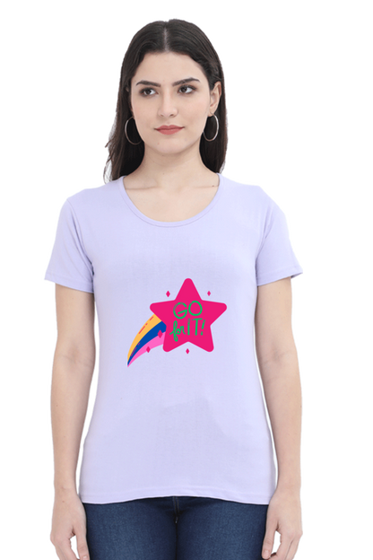 Show Your Feminism with Colors of Love: Bluelander's Girls Cotton Half Sleeve Shirt - Empower Your Style!