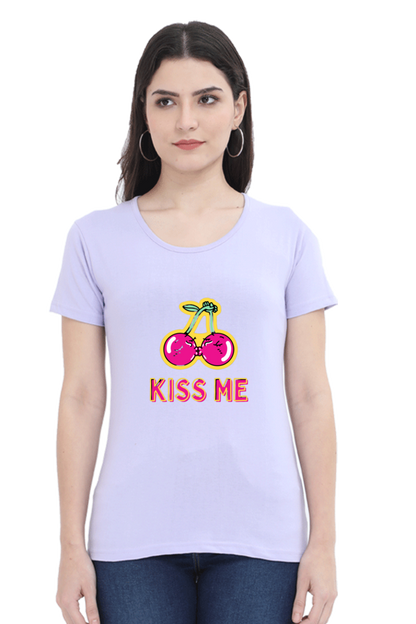 Bluelander Girl Round Neck Half Sleeve T-Shirt: Embrace Style with a Kiss of Comfort in Every Thread!