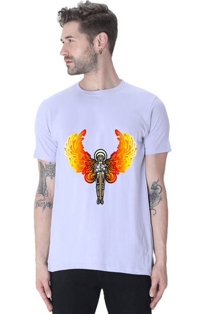 Step into the Future of Fashion with Bluelander's Cotton Half Sleeve T-Shirts: Experience Night Glow Designs that Illuminate Your Style!