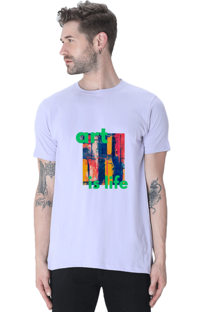 Craft Your Canvas in Comfort: Bluelander Cotton Half Sleeve T-Shirts.Your Wearable Palette for Artistic Expression.