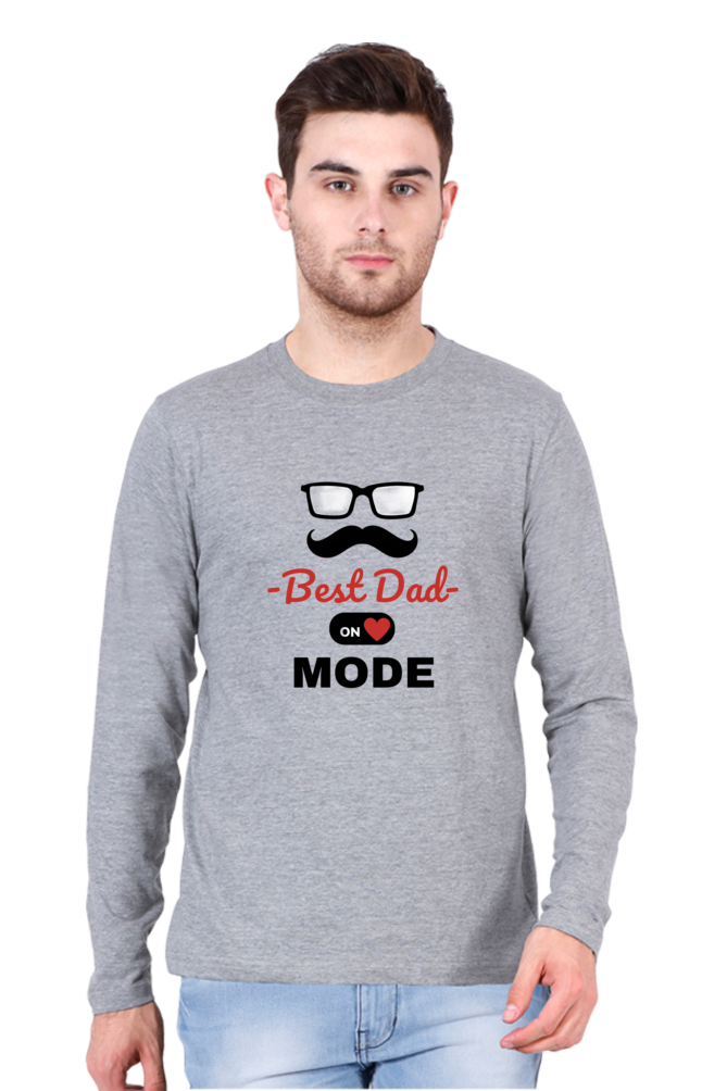Bluelander Cotton Full Sleeve T-Shirt:Enhanced Design - A Stylish Tribute Celebrating Every Dad and Son.