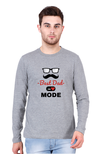 Bluelander Cotton Full Sleeve T-Shirt:Enhanced Design - A Stylish Tribute Celebrating Every Dad and Son.
