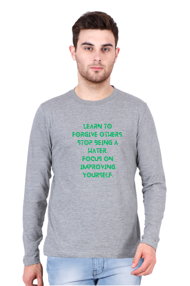 Bluelander Cotton Full Sleeve T-Shirt: Elevate Comfort with Enhanced Motivational Quotes - Inspire Yourself and Others with Colorful Style.