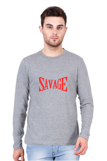 Savage Elegance: Embrace Unrivaled Comfort in Bluelander Cotton Full Sleeve T-Shirts with Bold Designs
