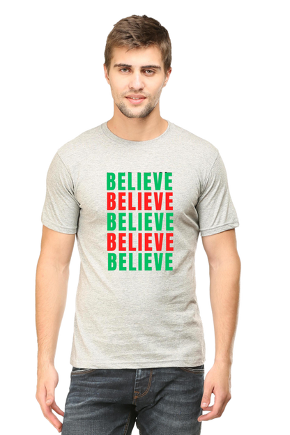 Bluelander Cotton Half Sleeve T-Shirt: Supreme Comfort for a Stylish Journey - Believe in God and Yourself with Every Wear