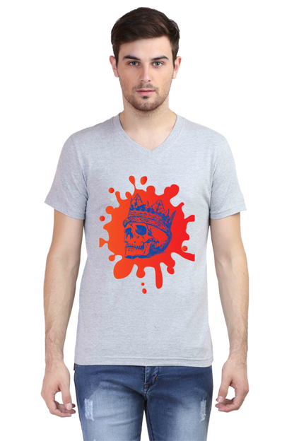 Make a Statement: Bluelander's V Neck Cotton Half Sleeve T-Shirts - Redefining Fashion with Futuristic Designs!