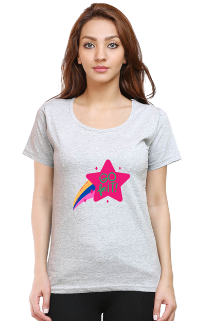 Show Your Feminism with Colors of Love: Bluelander's Girls Cotton Half Sleeve Shirt - Empower Your Style!