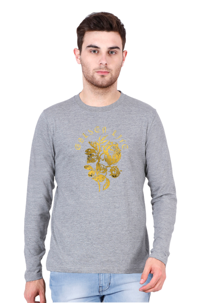 BlueLander Full Sleeve Gold Vinyl Printing Live Your Golden Life with Our Fashion  Supreme Style and Quality