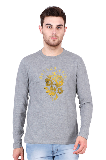 BlueLander Full Sleeve Gold Vinyl Printing Live Your Golden Life with Our Fashion  Supreme Style and Quality