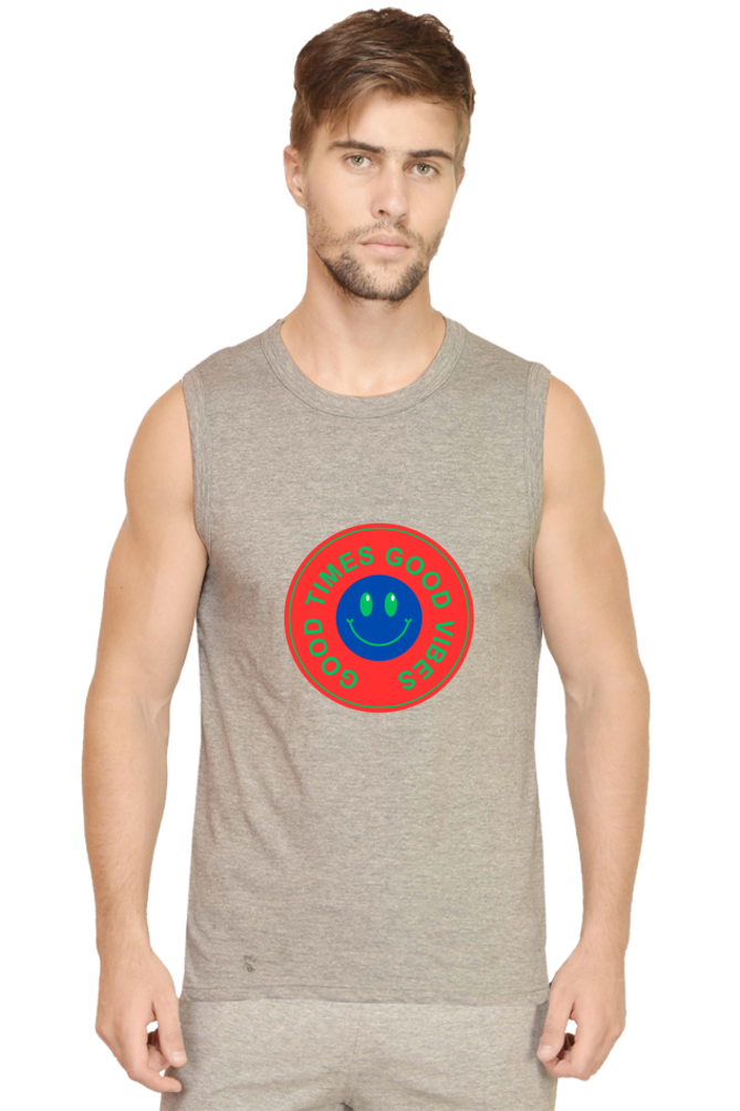 Effortless Style for Any Occasion: Bluelander's Sleeveless Round Neck Cotton T-Shirt!