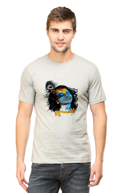 Experience Krishna's Love:  Bluelander's Soft Cotton T-Shirt,Spiritual Fashion.