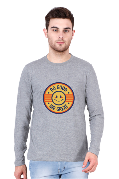 Unleash Style Brilliance: Bluelander's Enhanced Design Cotton Full Sleeve T-Shirt – Elevate Comfort with Every Stitch.