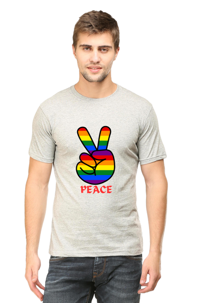Unleash Your Style Potential: Bluelander's  Cotton Tees – Half Sleeve Comfort with a Standout Design With Peace.
