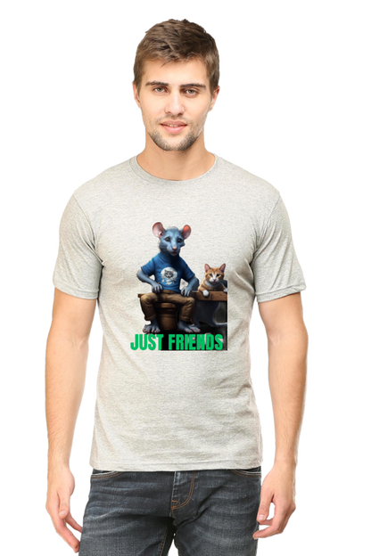 BlueLander's Half Sleeve Cotton T-Shirt with Enhanced Design – Fusing AI and Human Craftsmanship.step out with style and confidence.