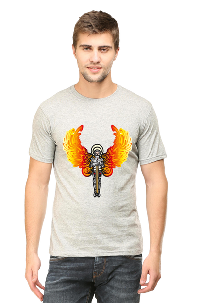 Step into the Future of Fashion with Bluelander's Cotton Half Sleeve T-Shirts: Experience Night Glow Designs that Illuminate Your Style!