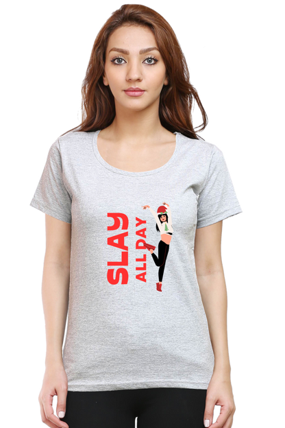 Bluelander Girl Round Neck Cotton Half Sleeve T-Shirt: Embrace Style with Our Latest Design, Slay All Day with Power