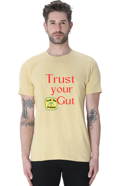 Trust Your Gut, Trust the Process: BlueLander Half Sleeve Round Neck Cotton  Shirt,your path to success with comfort.