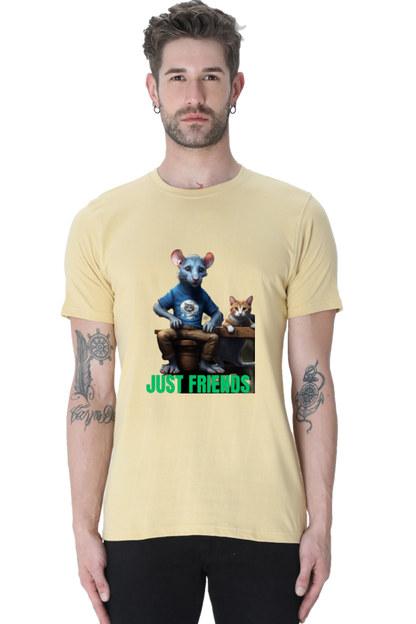 BlueLander's Half Sleeve Cotton T-Shirt with Enhanced Design – Fusing AI and Human Craftsmanship.step out with style and confidence.