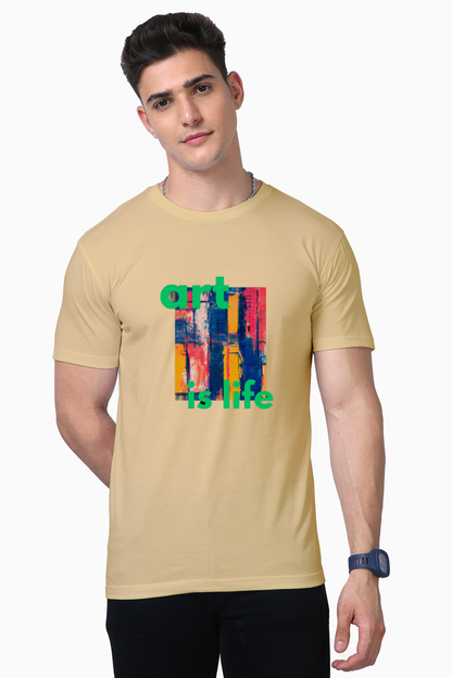 Express Your Artistry in Comfort: Bluelander Supima Half Sleeve T-Shirts – Supreme Comfort and Enhanced Design for Every Life Artist to Showcase Their Style.