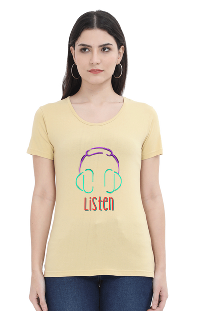 Revitalize Daily Comfort: Bluelander Cotton Half Sleeve T-Shirts for Girls and Women,Tune into Your Mind, Follow Your Heart, and Embrace Timeless Style and Wisdom