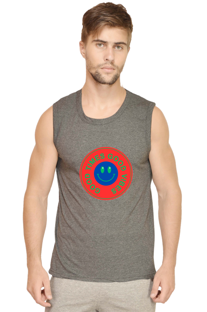 Effortless Style for Any Occasion: Bluelander's Sleeveless Round Neck Cotton T-Shirt!