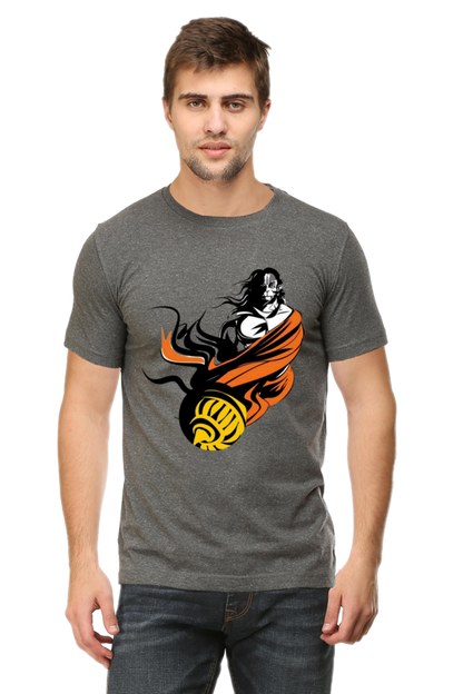Hanuman's Blessing: Bluelanders Premium Cotton Bio-Washed Half-Sleeve T-Shirt.