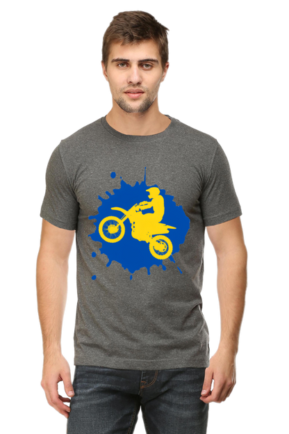 Bluelander's Cotton Half Sleeve T-Shirt: Colorful, Stylish - Ride with Confidence!