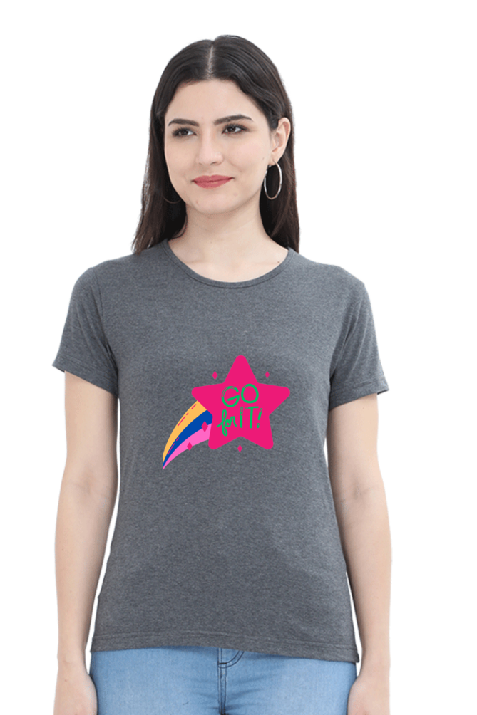 Show Your Feminism with Colors of Love: Bluelander's Girls Cotton Half Sleeve Shirt - Empower Your Style!