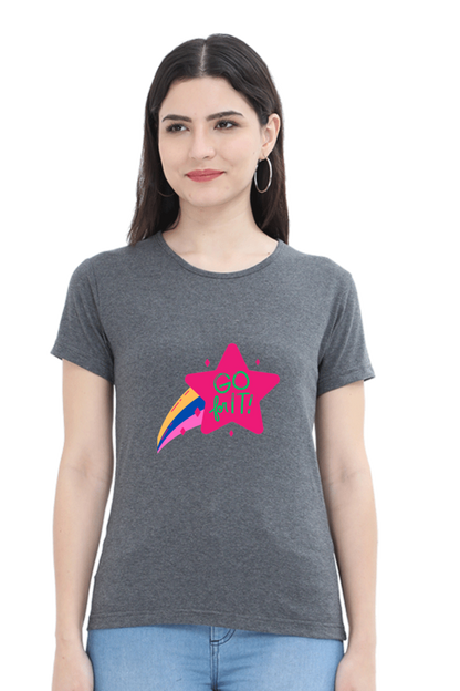 Show Your Feminism with Colors of Love: Bluelander's Girls Cotton Half Sleeve Shirt - Empower Your Style!