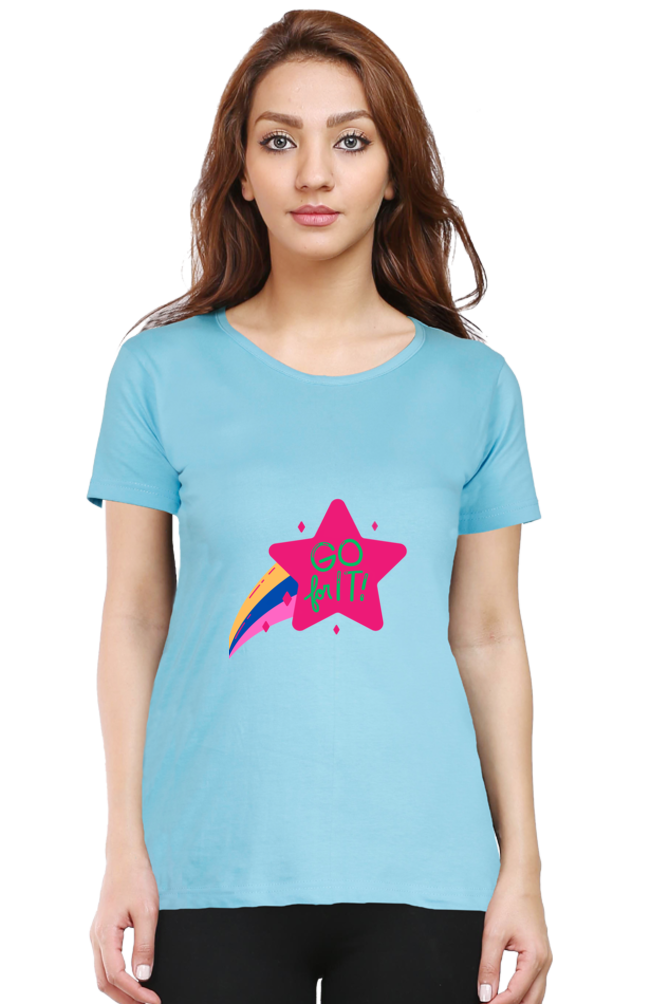 Show Your Feminism with Colors of Love: Bluelander's Girls Cotton Half Sleeve Shirt - Empower Your Style!