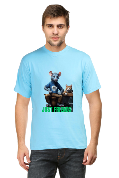 BlueLander's Half Sleeve Cotton T-Shirt with Enhanced Design – Fusing AI and Human Craftsmanship.step out with style and confidence.
