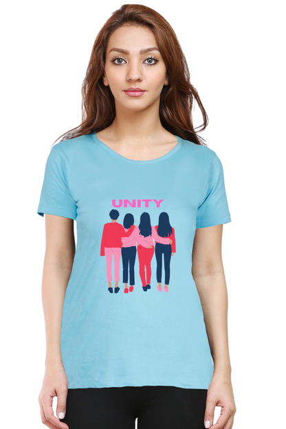 BlueLander's Cotton Half Sleeve T-Shirts: Enhanced Design, Supreme Comfort for Girls and Women – A Sign of Unity in Style and Comfort.