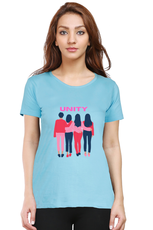 BlueLander's Cotton Half Sleeve T-Shirts: Enhanced Design, Supreme Comfort for Girls and Women – A Sign of Unity in Style and Comfort.