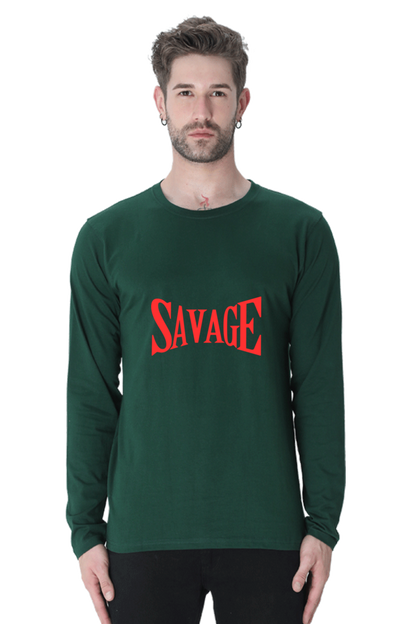 Savage Elegance: Embrace Unrivaled Comfort in Bluelander Cotton Full Sleeve T-Shirts with Bold Designs
