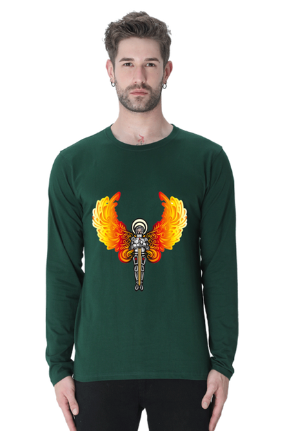 Glow Up Your Nights: Bluelander's Night Glow Cotton Full Sleeve T-Shirt Illuminates Your Style with Futuristic Designs!