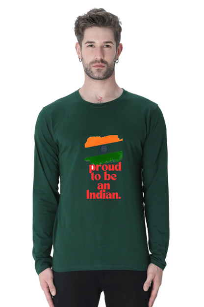 Bluelander's Cotton Full Sleeve T-Shirts: Supreme Comfort, Unleash Patriotism in Every Thread.