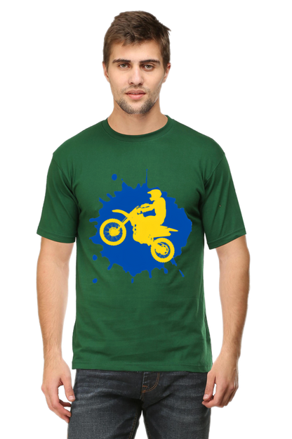 Bluelander's Cotton Half Sleeve T-Shirt: Colorful, Stylish - Ride with Confidence!