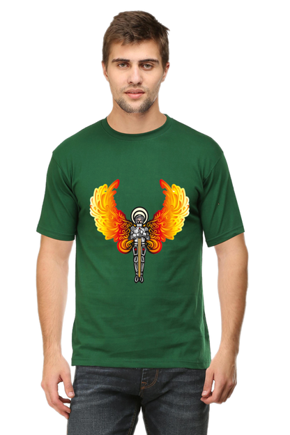Step into the Future of Fashion with Bluelander's Cotton Half Sleeve T-Shirts: Experience Night Glow Designs that Illuminate Your Style!