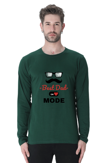 Bluelander Cotton Full Sleeve T-Shirt:Enhanced Design - A Stylish Tribute Celebrating Every Dad and Son.