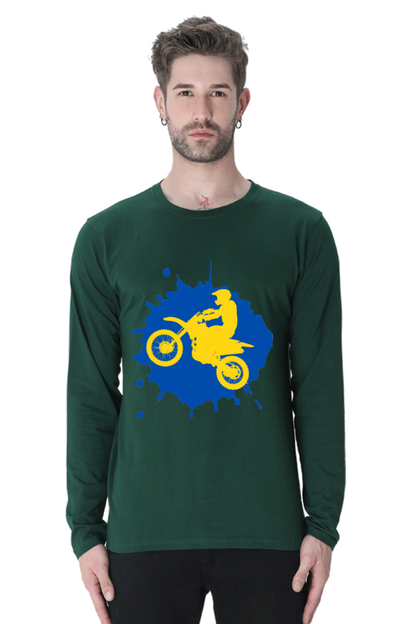 Bluelander's Cotton Full Sleeve T-Shirt: Ride in Style with Safety in the Best Designs!
