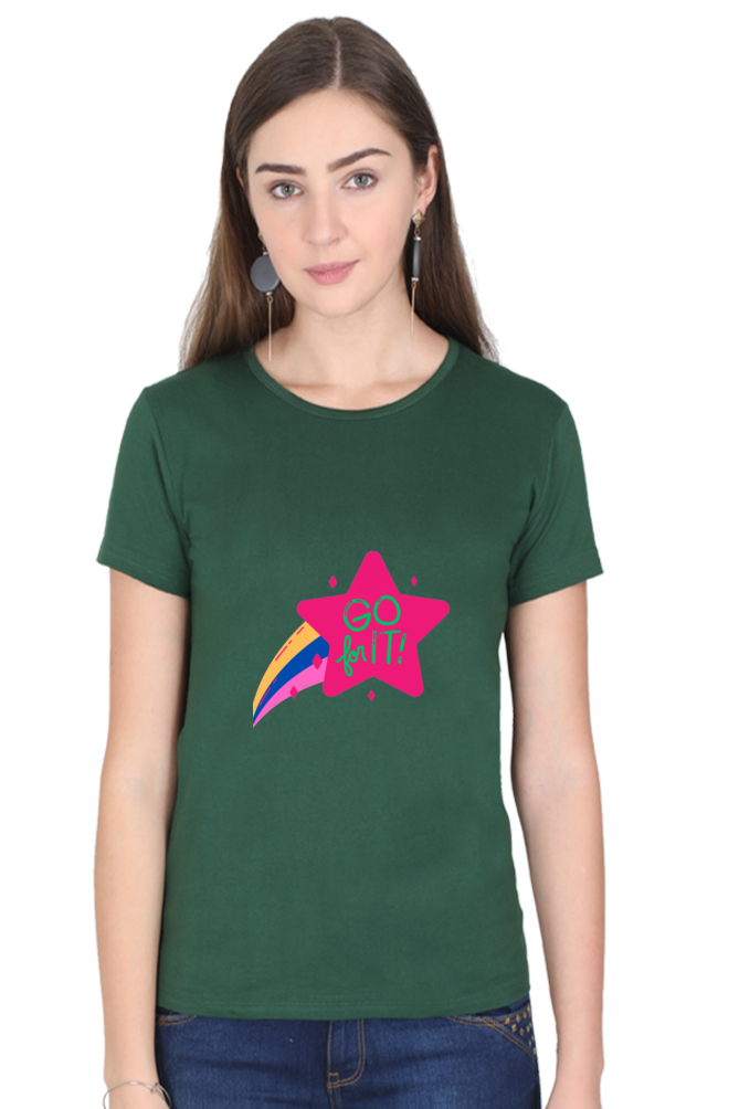 Show Your Feminism with Colors of Love: Bluelander's Girls Cotton Half Sleeve Shirt - Empower Your Style!