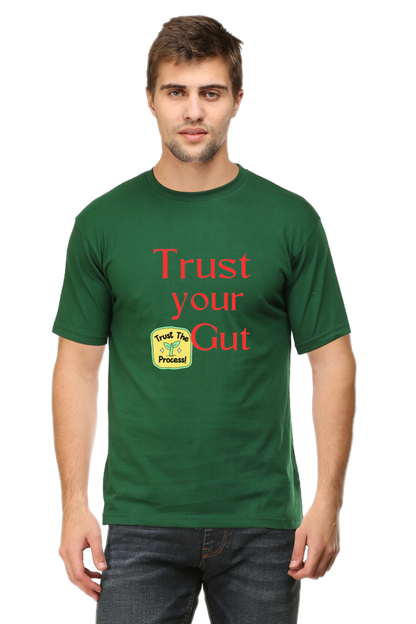 Trust Your Gut, Trust the Process: BlueLander Half Sleeve Round Neck Cotton  Shirt,your path to success with comfort.