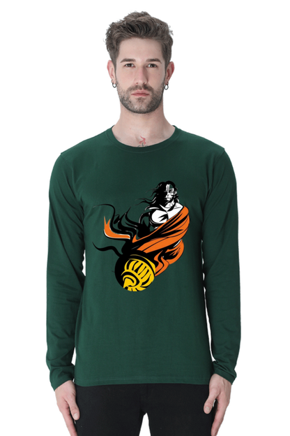 Hanuman's Strength, Modern Style: Bluelanders Premium Full-Sleeve T-Shirt