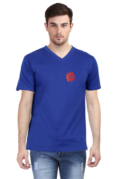 Make a Statement: Bluelander's V Neck Cotton Half Sleeve T-Shirts - Redefining Fashion with Futuristic Designs!