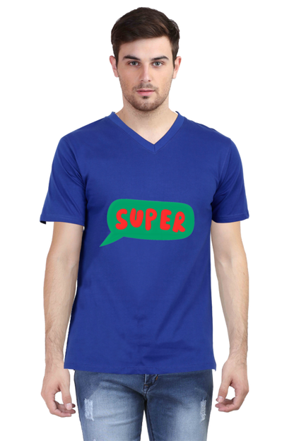 Express Yourself in Every Stitch: Bluelander's Vibrant V Neck Cotton T Shirt!